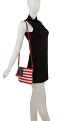 3 in 1 US flag crossbody and pouch set