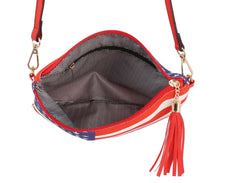 3 in 1 US flag crossbody and pouch set