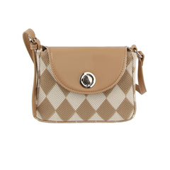 Petite argyle pattern cotton crossbody