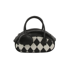 Argyle top handle oval petite handbag