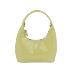 Shiny leather hobo with crossbody strap