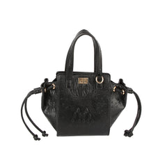 Ostrich crocodile texture satchel bag