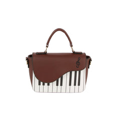 Piano design top handle satchel bag