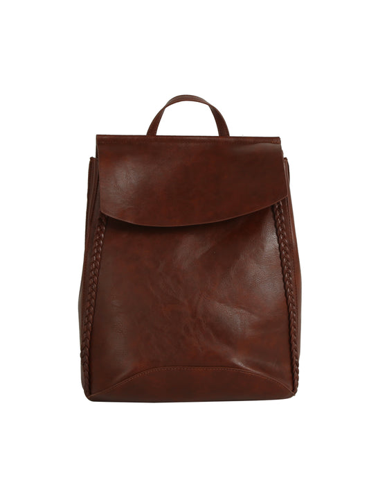 Braided Edge Flap Backpack