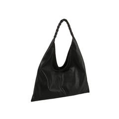 Braided Strap Slouch Hobo Handbag