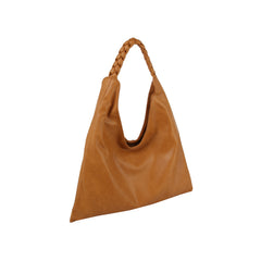 Braided Strap Slouch Hobo Handbag