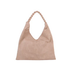 Braided Strap Slouch Hobo Handbag