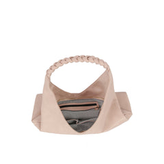Braided Strap Slouch Hobo Handbag