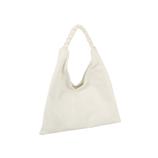 Braided Strap Slouch Hobo Handbag