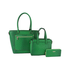 3 in 1 matching crocodile texture bags set