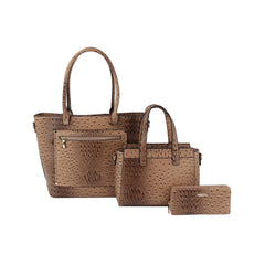 3 in 1 matching crocodile texture bags set