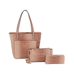 3 in 1 crocodile texture tote, crossbody and purse set