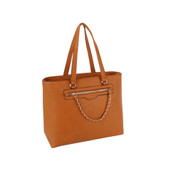 2 in 1 chain linked tote bag and wallet set