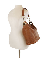 Whipstitch Ring Hobo Shoulder Bag