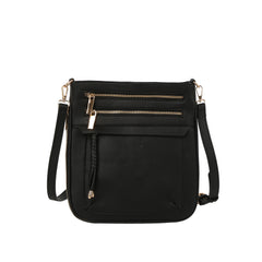 Front Zip Organizer Crossbody Bag