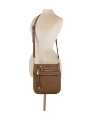 Front Zip Organizer Crossbody Bag