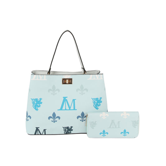 2 in 1 monogram satchel bag with matching purse