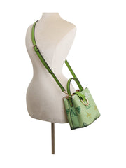 2 in 1 cute monogram bucket bag with matching purse