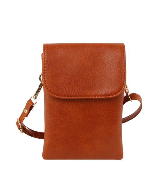 Front Zip Pocket Mini Crossbody Bag