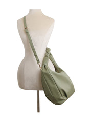 Braided handle daily hobo bag with crossbody strap