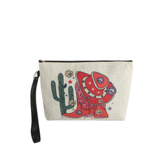Western Charm Burlap Clutch
