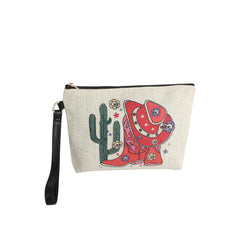 Western Charm Burlap Clutch