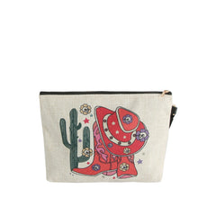 Western Charm Burlap Clutch