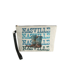 Western Charm Burlap Clutch
