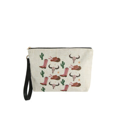 Western Charm Burlap Clutch