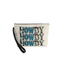 Western Charm Burlap Clutch