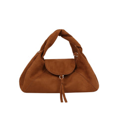Twisted Handle Slouch Hobo Handbag