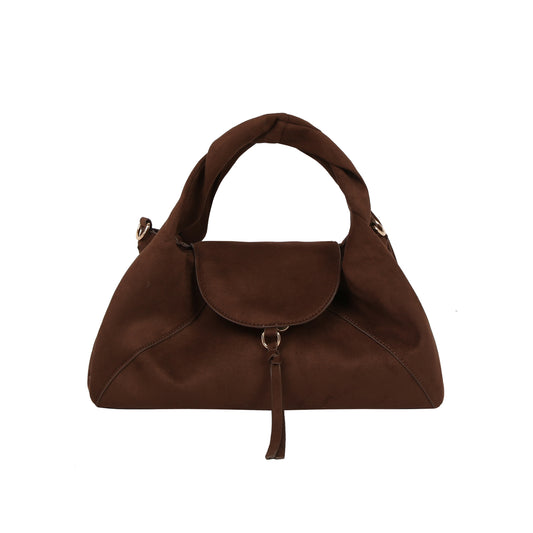Twisted Handle Slouch Hobo Handbag