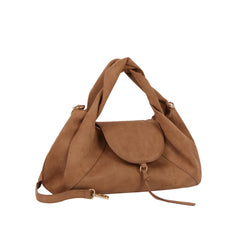 Twisted Handle Slouch Hobo Handbag