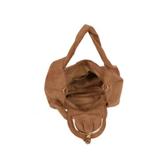 Twisted Handle Slouch Hobo Handbag