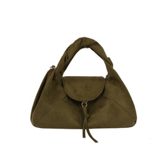 Twisted Handle Slouch Hobo Handbag