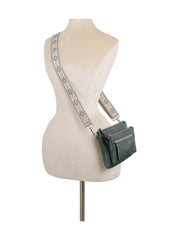 Daily rectangular leather guitar strap crossbody