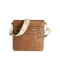 Square shape front pocket guitar strap crossbody