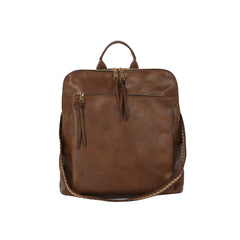 Perforated Front Pocket Convertible Backpack