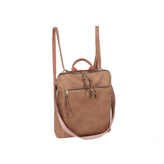 Perforated Front Pocket Convertible Backpack