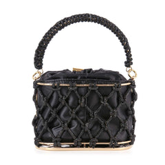 Drawstring Metal Frame Evening Bag