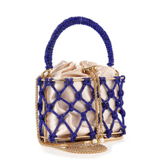 Drawstring Metal Frame Evening Bag