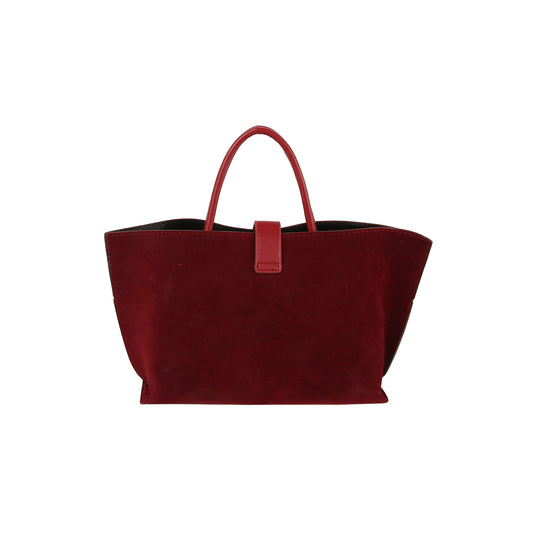 Bronze Latch Suede Mini Tote