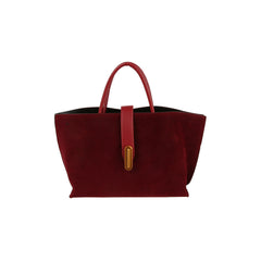 Bronze Latch Suede Mini Tote