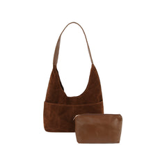 2 in 1 Suede Shoulder Bag