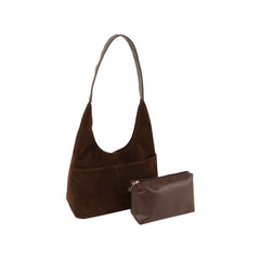 2 in 1 Suede Shoulder Bag