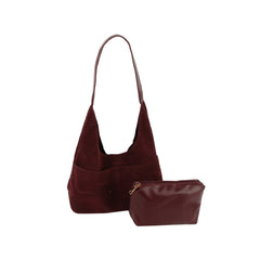 2 in 1 Suede Shoulder Bag