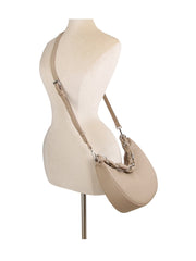 Soft leather chain handle shoulder bag