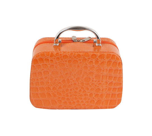 Croc-Embossed Vanity Case