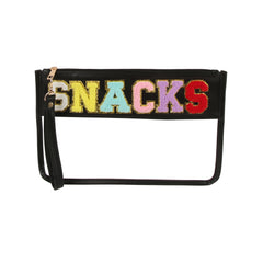 Snacks Clear Wristlet