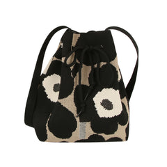 Flower Knit Bucket Bag